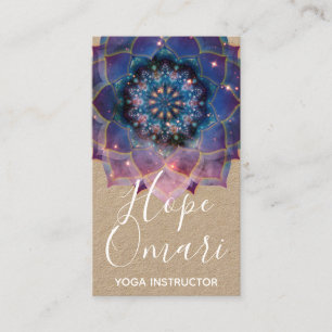 Boho Nebula Bloom Mandala Design Business Card