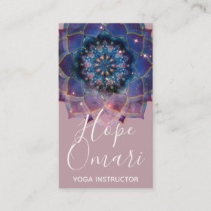 Boho Nebula Bloom Mandala Design Business Card