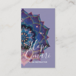 Boho Nebula Bloom Mandala Design Business Card