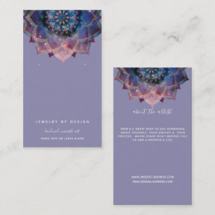 Boho Nebula Bloom   Mandala Design Business Card