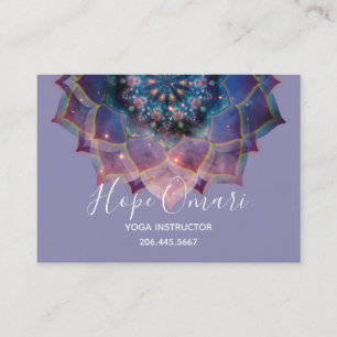 Boho Nebula Bloom Mandala Design Business Card