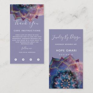 Boho Nebula Bloom Mandala Design Business Card