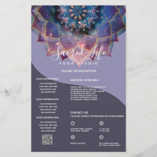 Boho Nebula Bloom   Mandala Design Flyer