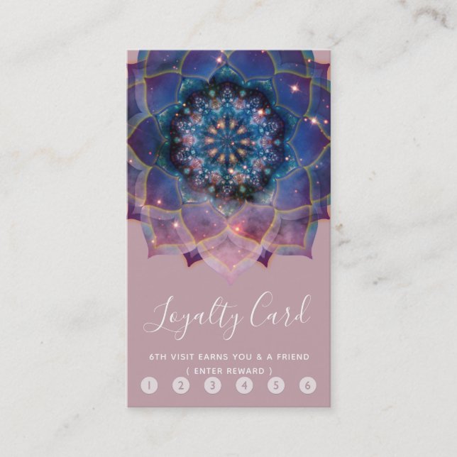 Boho Nebula Bloom | Mandala Design Loyalty Card (Front)