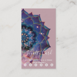 Boho Nebula Bloom Mandala Design Loyalty Card