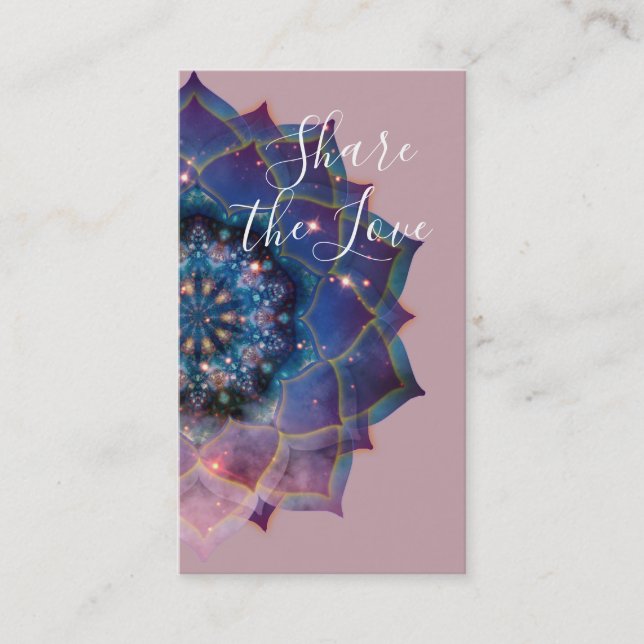 Boho Nebula Bloom | Mandala Design Referral Card (Front)