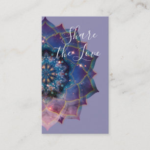 Boho Nebula Bloom Mandala Design Referral Card