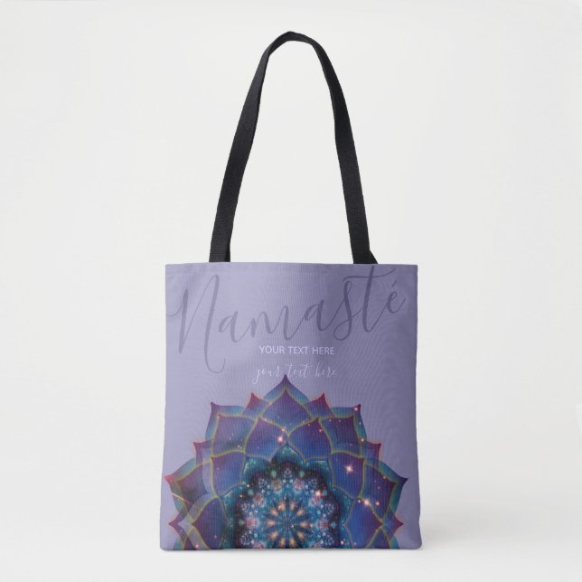 Boho Nebula Bloom | Mandala Design Tote Bag (Front)
