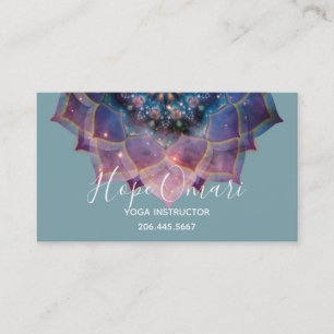 Boho Nebula Mandala, Mystical Business Card