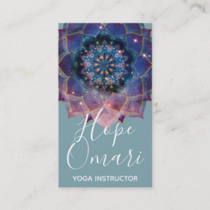 Boho Nebula Mandala, Mystical Business Card