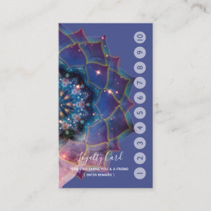 Boho Nebula Mandala, Mystical Business Card