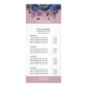 Boho Nebula Mandala, Mystical Rack Card