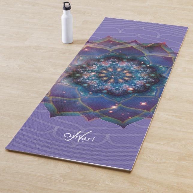 Boho Nebula Mandala, Mystical Yoga Mat (In Situ)