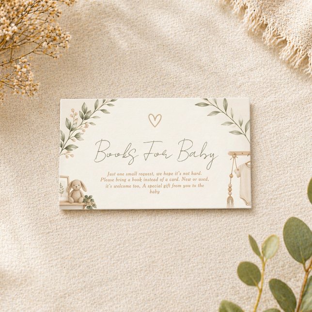 Boho Nesting Party Books for Baby Card (Creator Uploaded)