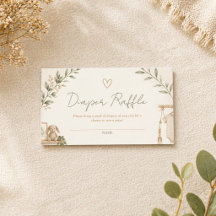 Boho Nesting Party Diaper Raffle Tickets