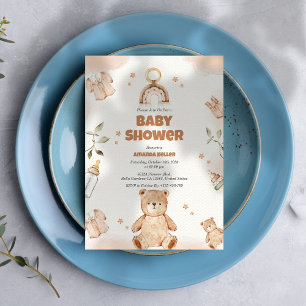 Boho Neutral Baby Shower Invitation