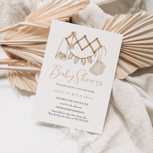 Boho Neutral Baby Shower Invitation (Creator Uploaded)