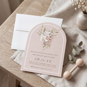 Boho Neutral Baby Shower Invitation Arch