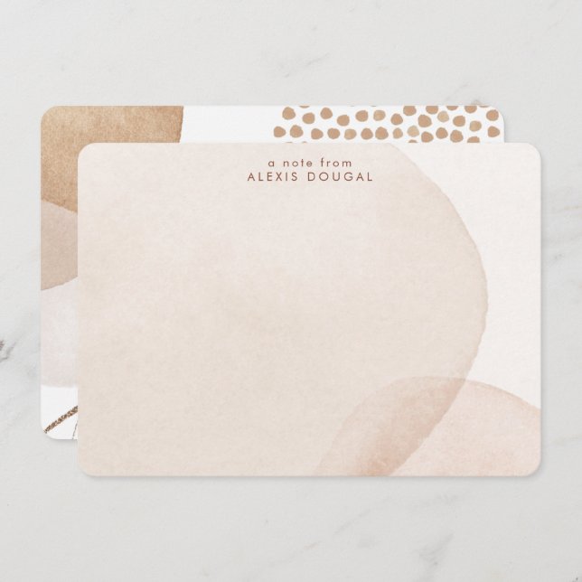 Boho Neutral Bohemian Beige Tonal Personalised Card (Front/Back)