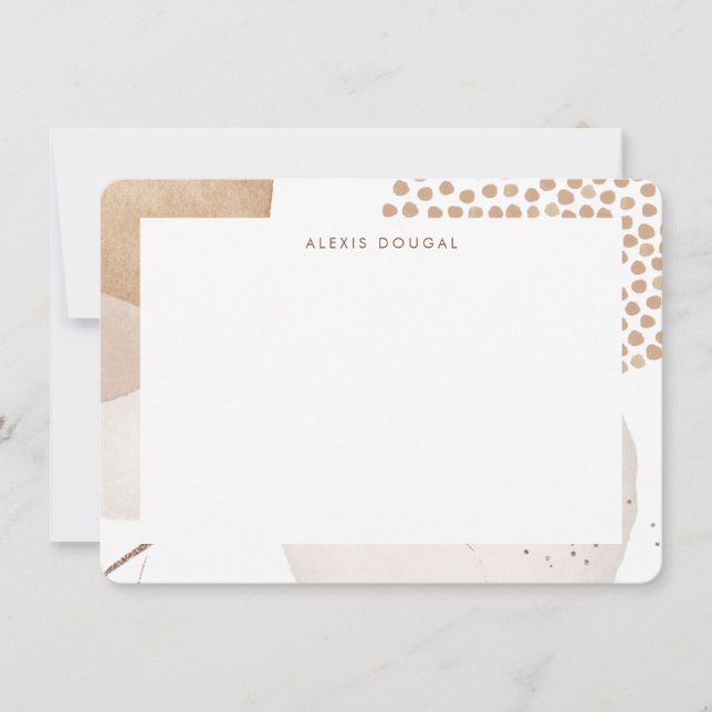 Boho Neutral Bohemian Beige Tonal Personalised Not Card (Front)
