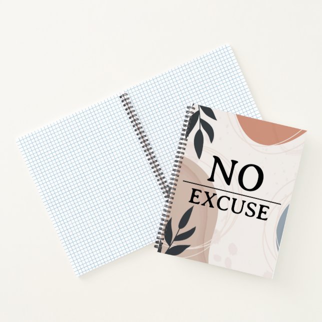 Boho Neutral	Clean Notebook Journal | no excuses (Inside)
