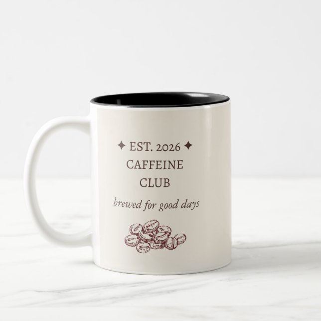 Boho Neutral	Cute Coffee Lover Coffee Mug  (Left)