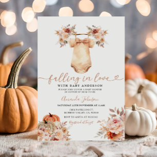 Boho Neutral Fall Clothes Baby Shower Invitation