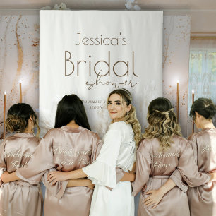 Boho Neutral Fluffy Pampas Grass Bridal Shower Tapestry