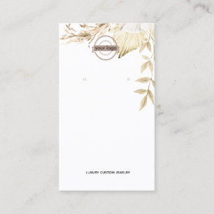 BOHO NEUTRAL Logo Earring Display Business Card