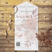Boho Neutral Soft Focus Autumn Bouquet QR Code