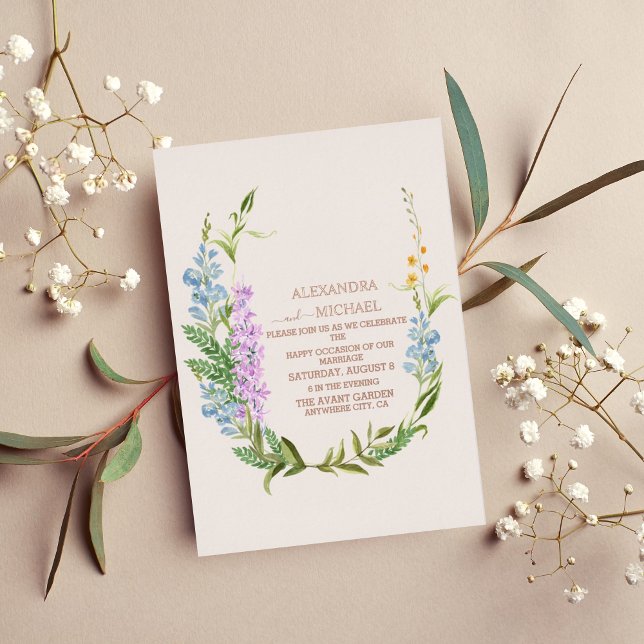 Boho Neutral Watercolor Wildflower Wedding (Creator Uploaded)