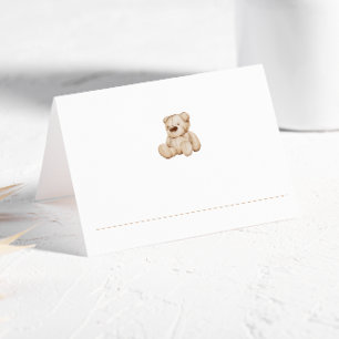 Boho Neutral Wood Block Letters  Place Card