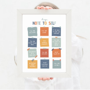 Boho Note to Self  18"X24" Poster