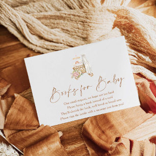 Boho Nursery Baby Shower Books For Baby  Enclosure Card