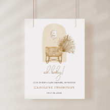 Boho Nursery Baby Shower Welcome Poster