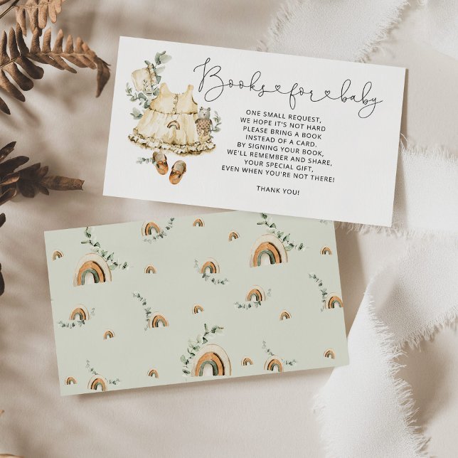 Boho nursery clothes girl books for baby ticket enclosure card (Creator Uploaded)