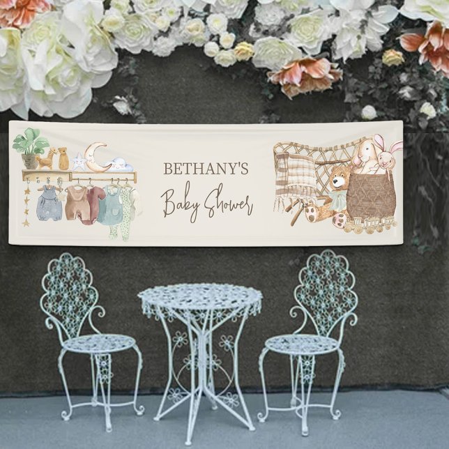 Boho Nursery Gender Neutral Baby Shower Banner (Creator Uploaded)