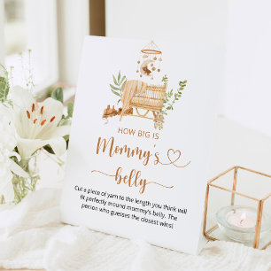 Boho nursery How big is mummy's belly Pedestal Sign