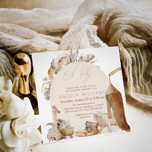 Boho Nursery Modern Elegant Baby Shower  Invitation