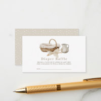 Boho Nursery Moses Basket Diaper Raffle Ticket