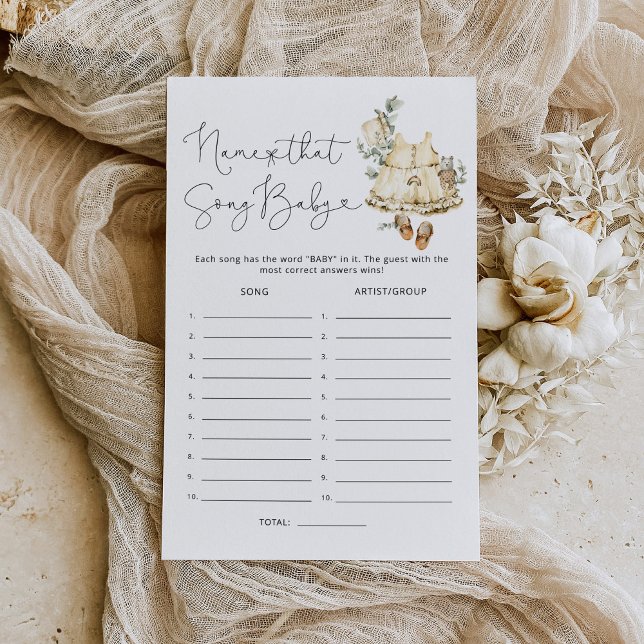 Boho nursery Name that song baby shower game (Creator Uploaded)
