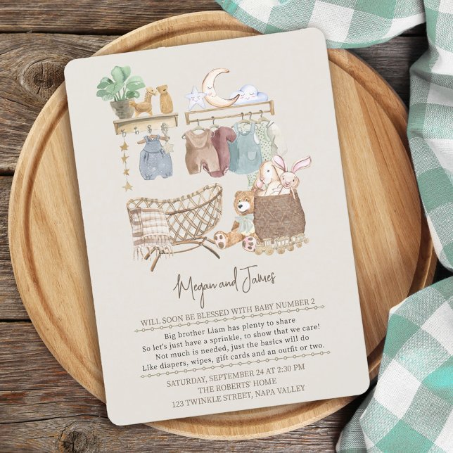 Boho Nursery Neutral Baby Sprinkle Invitation (Creator Uploaded)