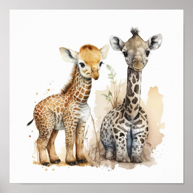 Boho Nursery Scene Wall Decal Poster (Front)