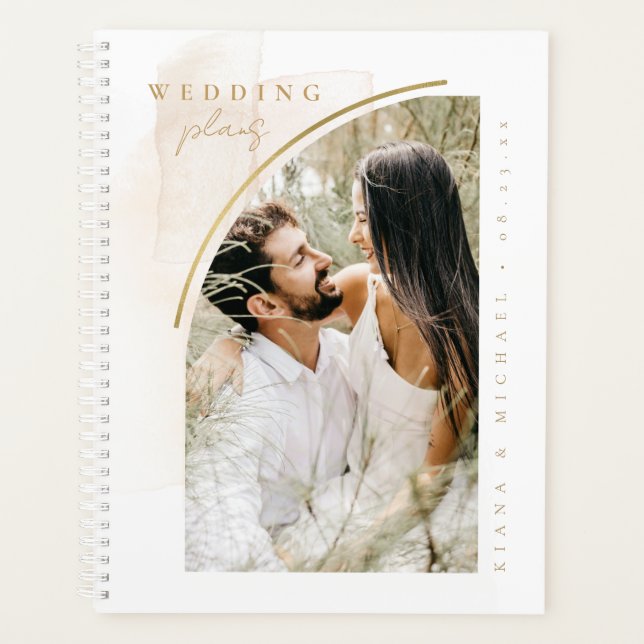 Boho Oasis Arch Wedding Photo ID959 Planner (Front)