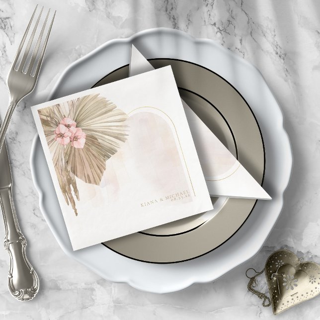 Boho Oasis Floral Arch Wedding ID959  Napkin (Creator Uploaded)