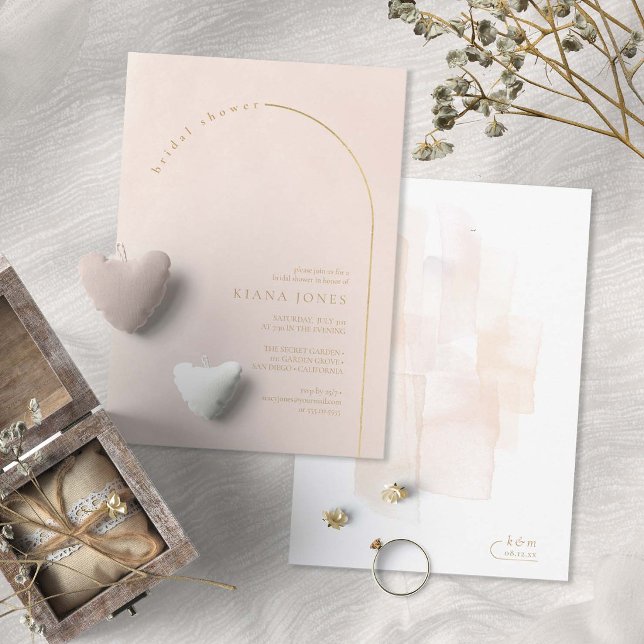 Boho Oasis Wedding Bridal Shower Blush ID959 Invitation (Creator Uploaded)