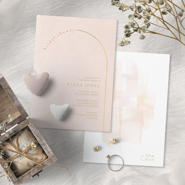 Boho Oasis Wedding Bridal Shower Blush ID959 Invitation (Creator Uploaded)