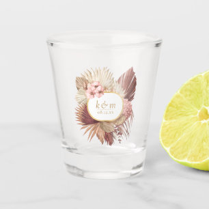 Boho Oasis Wedding Floral Frame ID959 Shot Glass