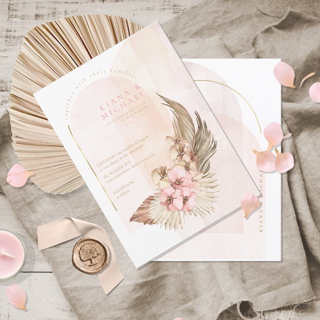Boho Oasis Wedding ID959 Invitation (Creator Uploaded)