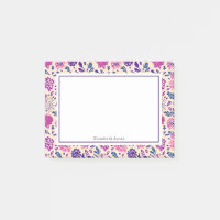Boho Ombre Pink + Purple Floral Pattern